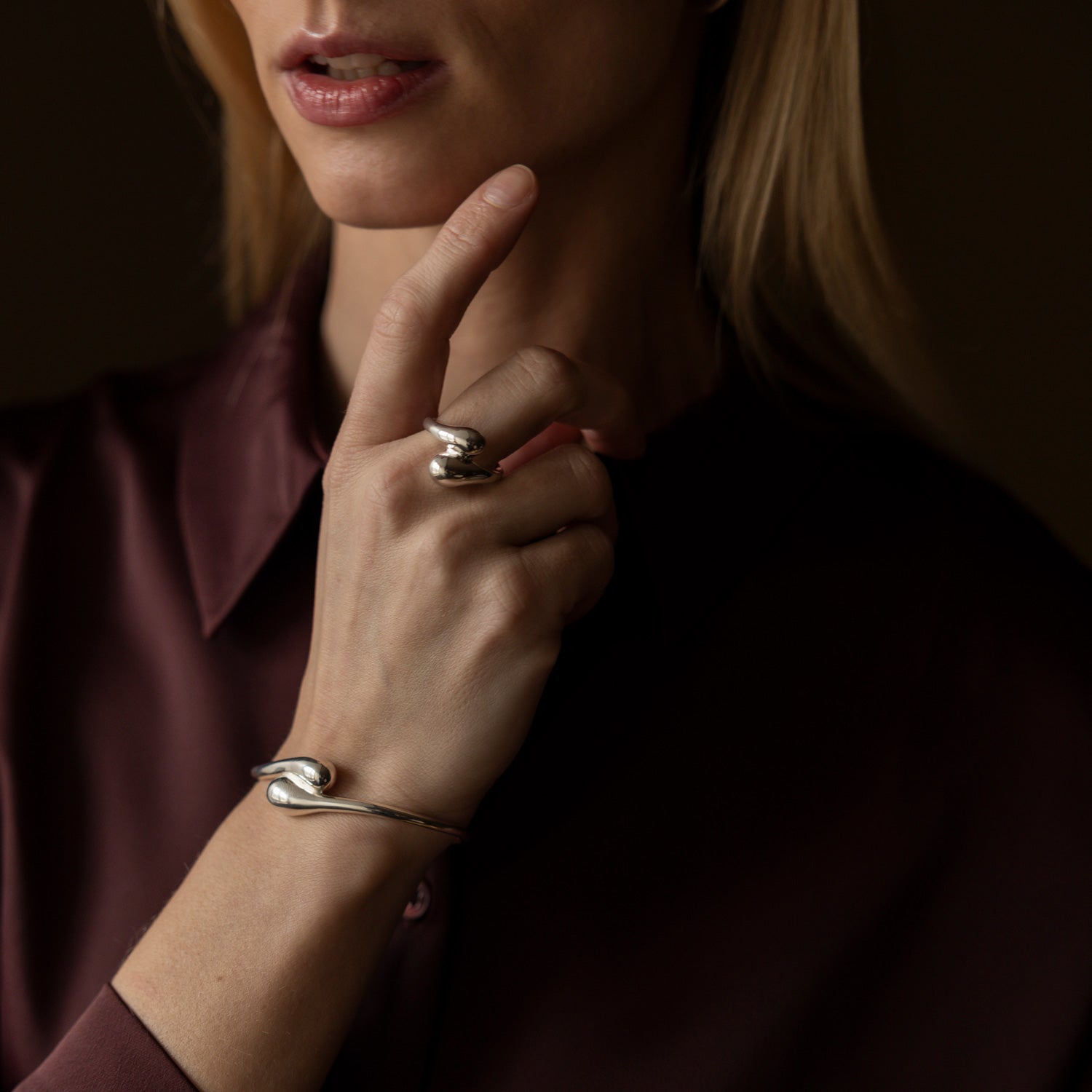 Got Your Back - Stilt bracelet large, silver