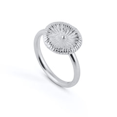 Button coral large - Ring