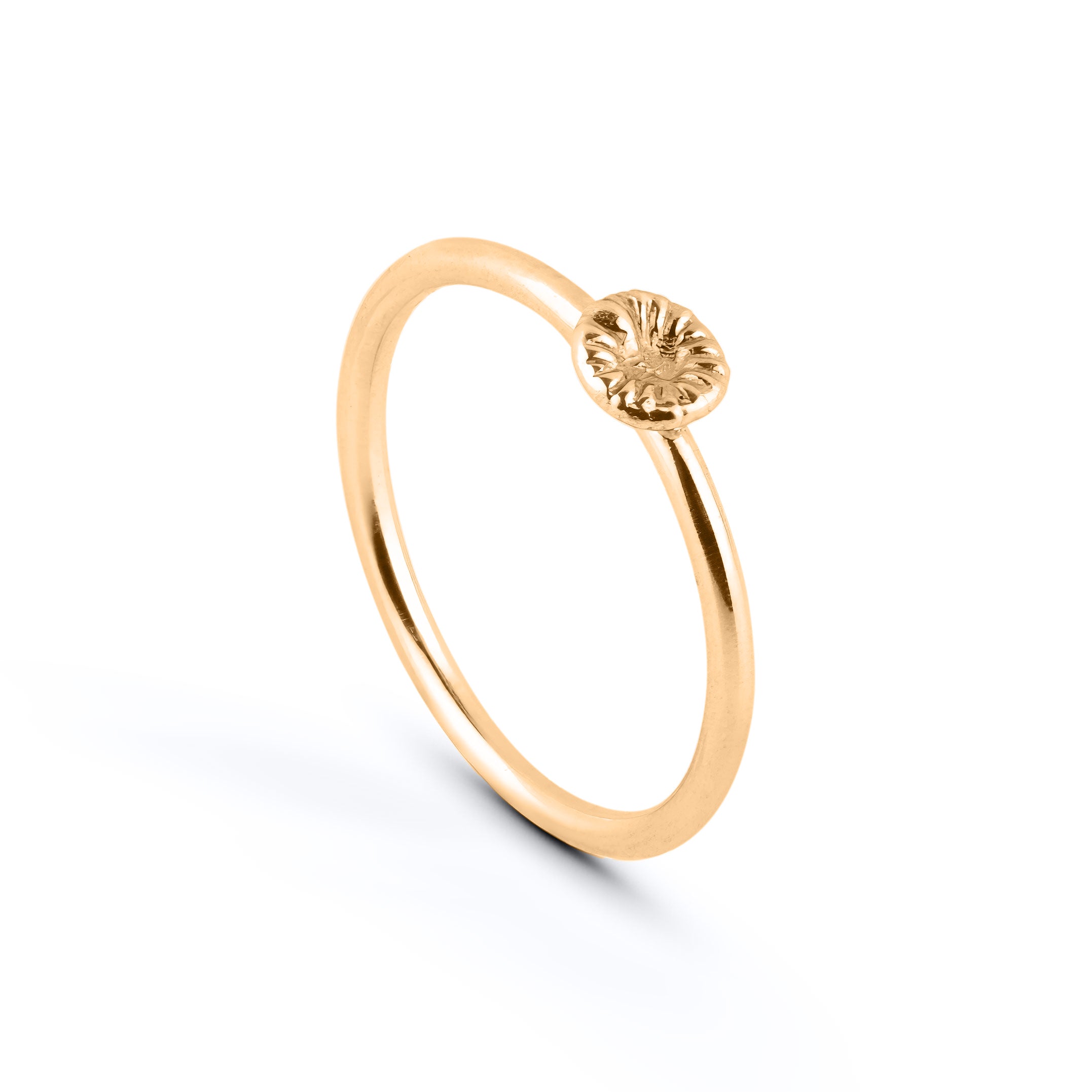 Button coral small - Ring