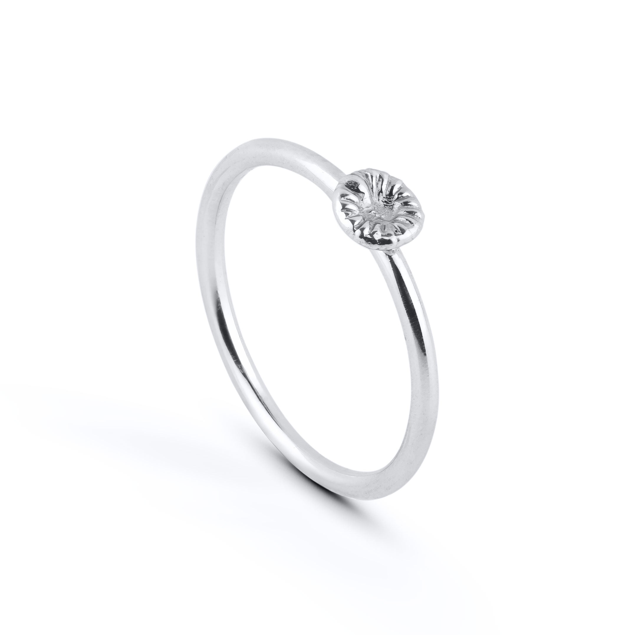 Button coral small - Ring