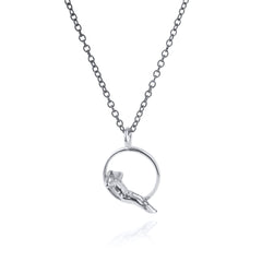 Egentid Herr halsband med liten silverberlock