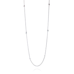 Heart of Gotland långt halsband i oxiderat silver