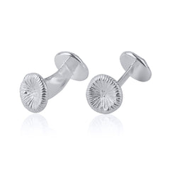 Knappkorall manschettknappar i silver, unik design