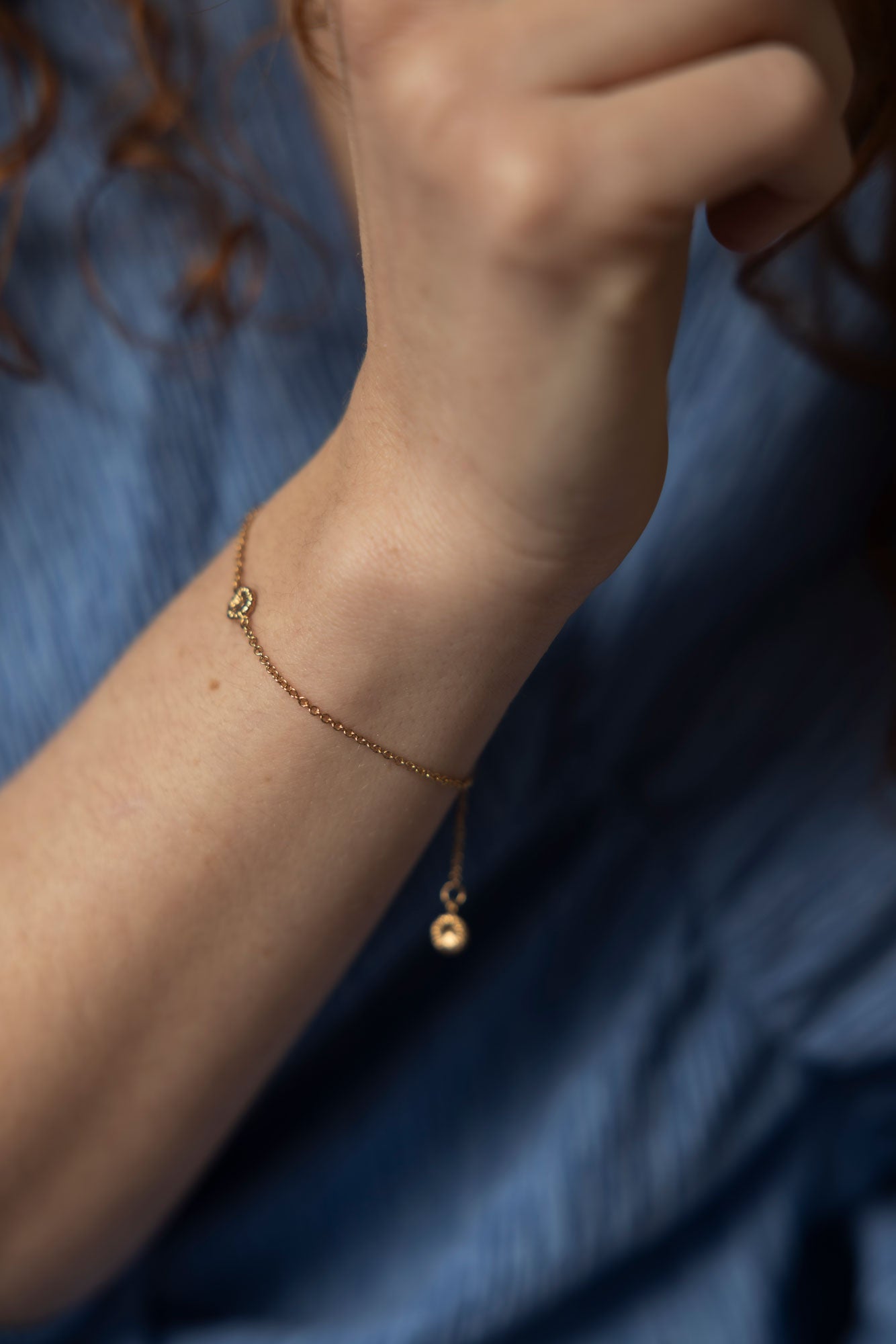 Button coral - Bracelet small coral