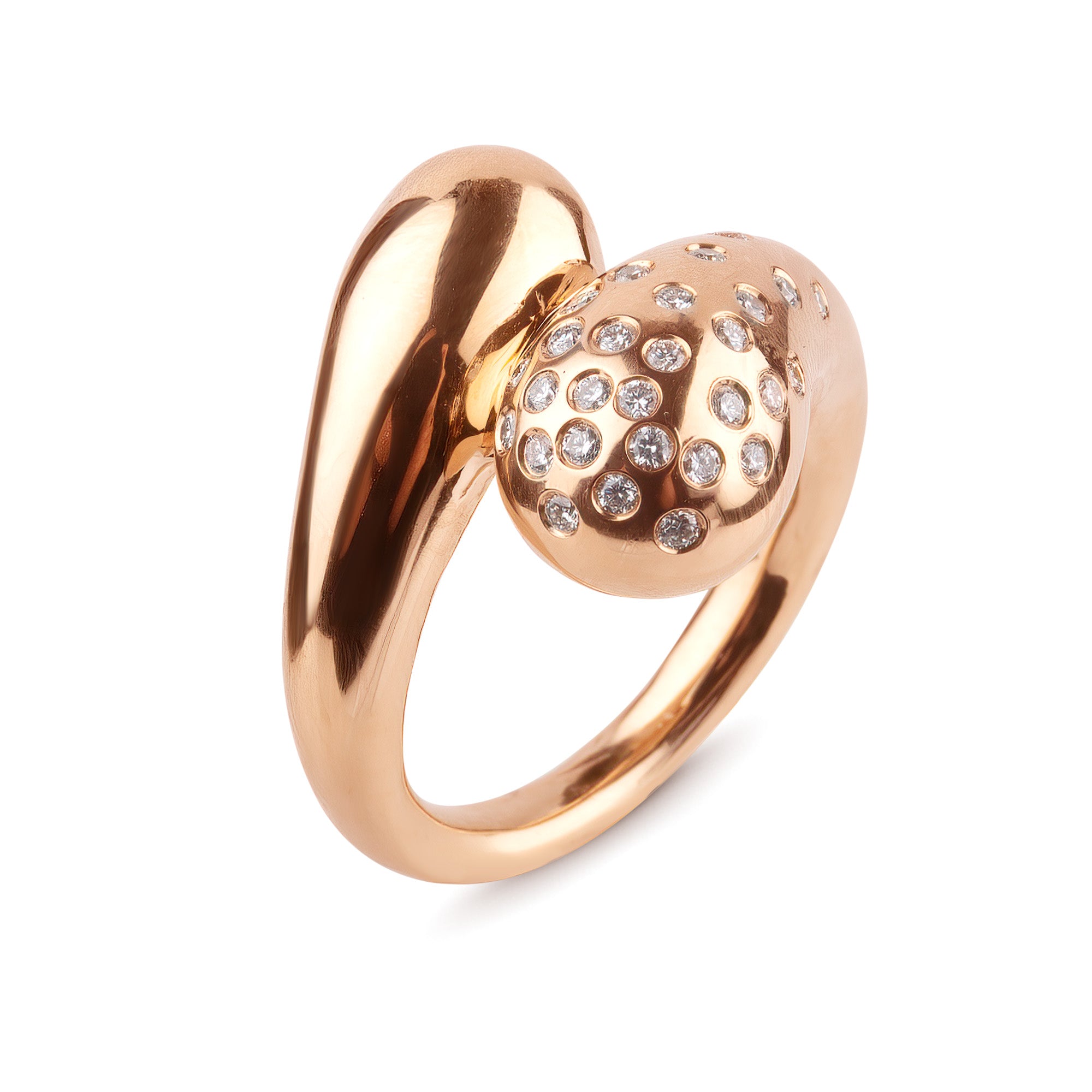 GOT YOUR BACK - Elegant guld ring med 30 diamanter