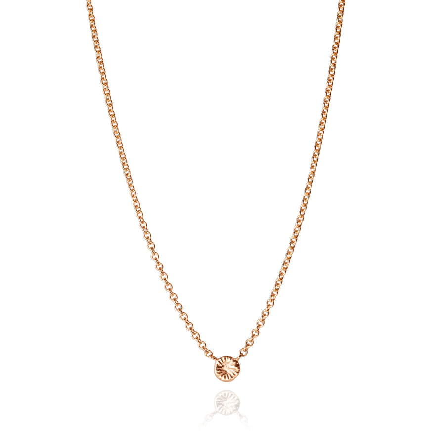 Knappkorall halsband liten i guld
