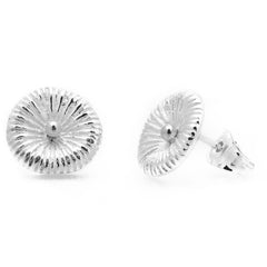 Knappkorall örhänge i silver, storlek stor