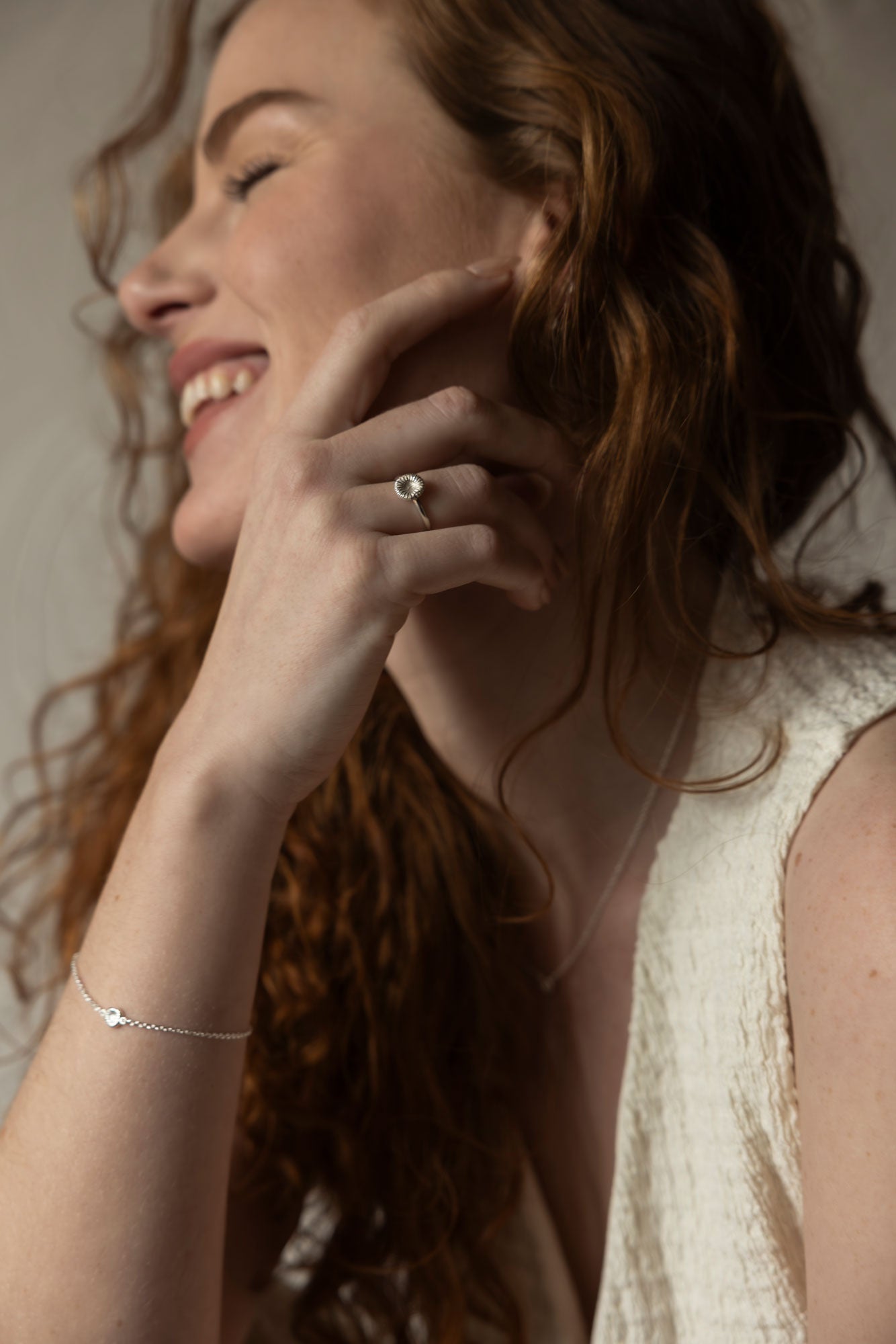 Button coral - Bracelet small coral