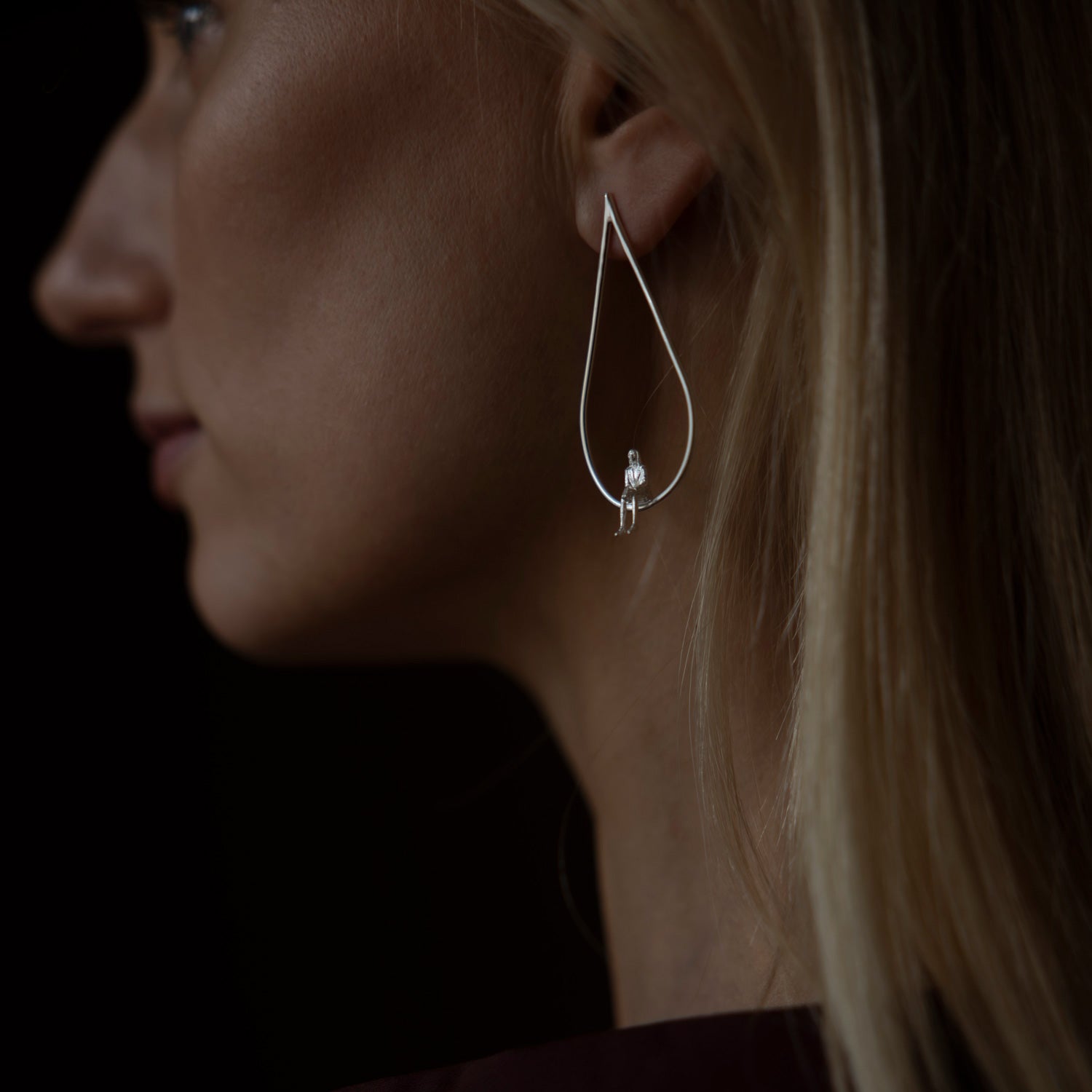 Egentid - Drop-shaped earring