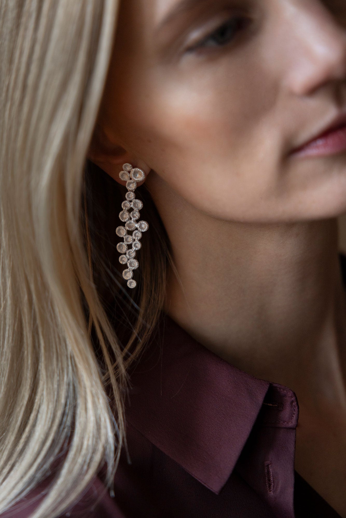 Button coral - Earring "Coral Reef"