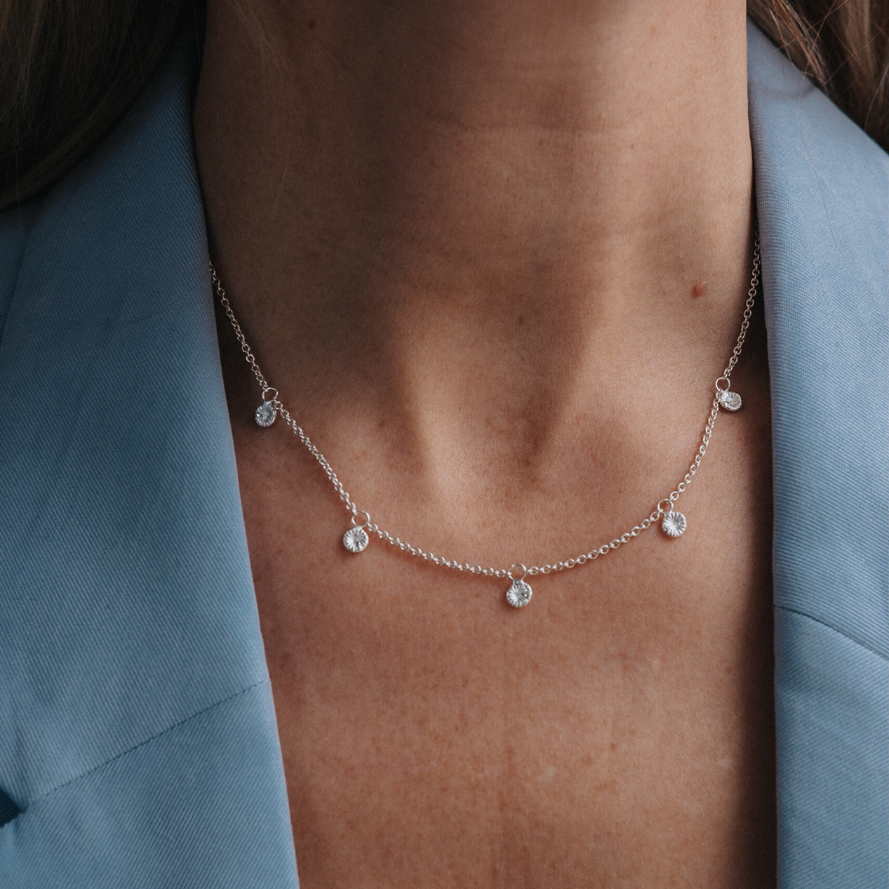 Button Coral - Necklace "Multi Drop"