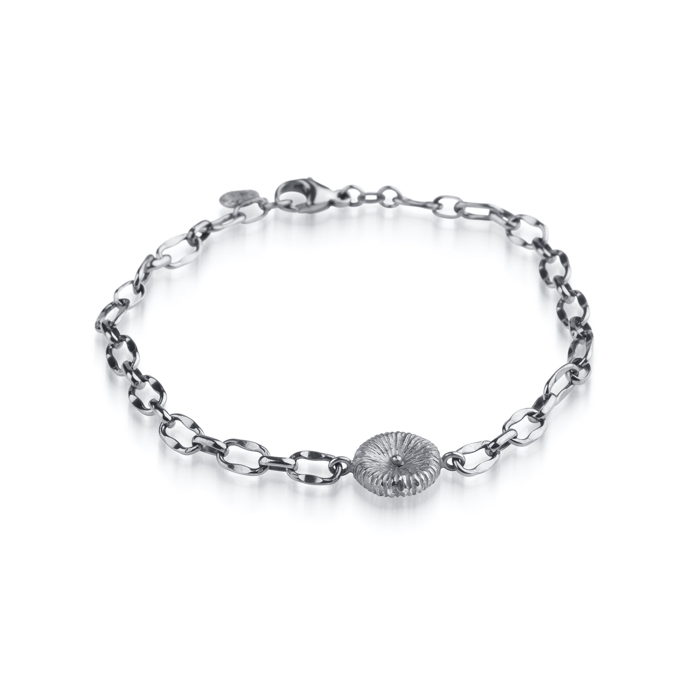 Button coral - Bracelet coarse chain