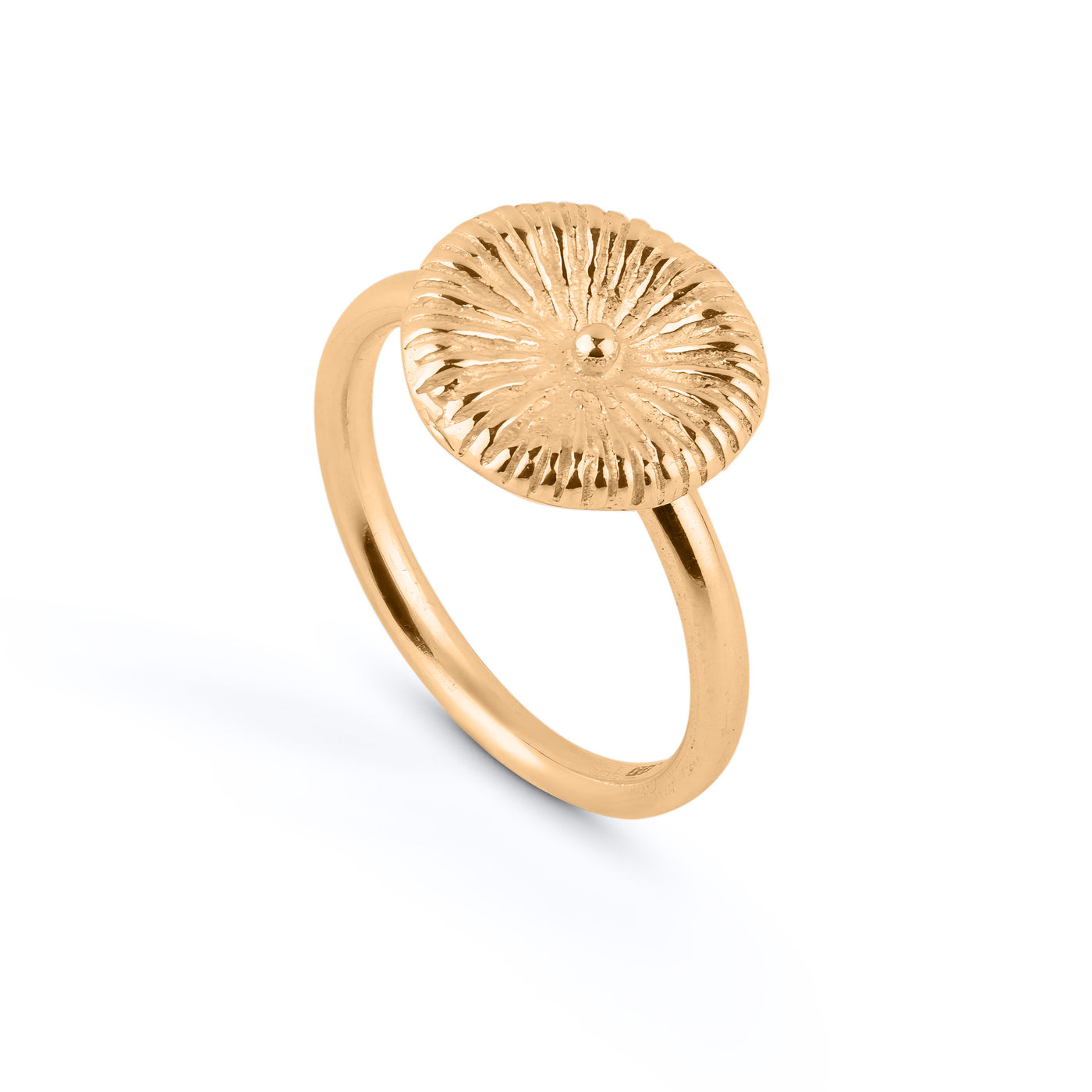 Button coral large - Ring