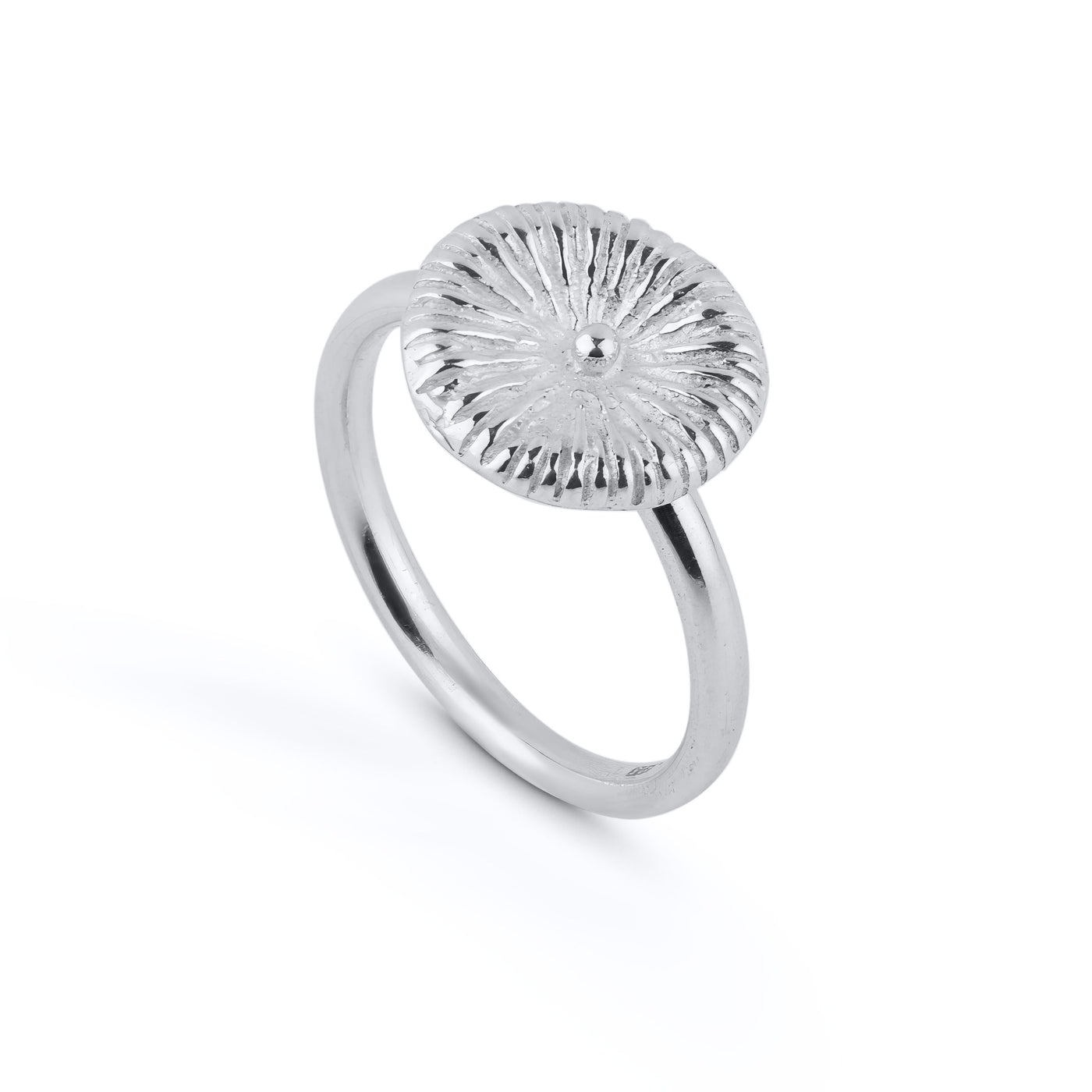 Button coral large - Ring