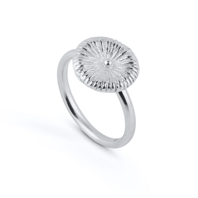 Button coral large - Ring