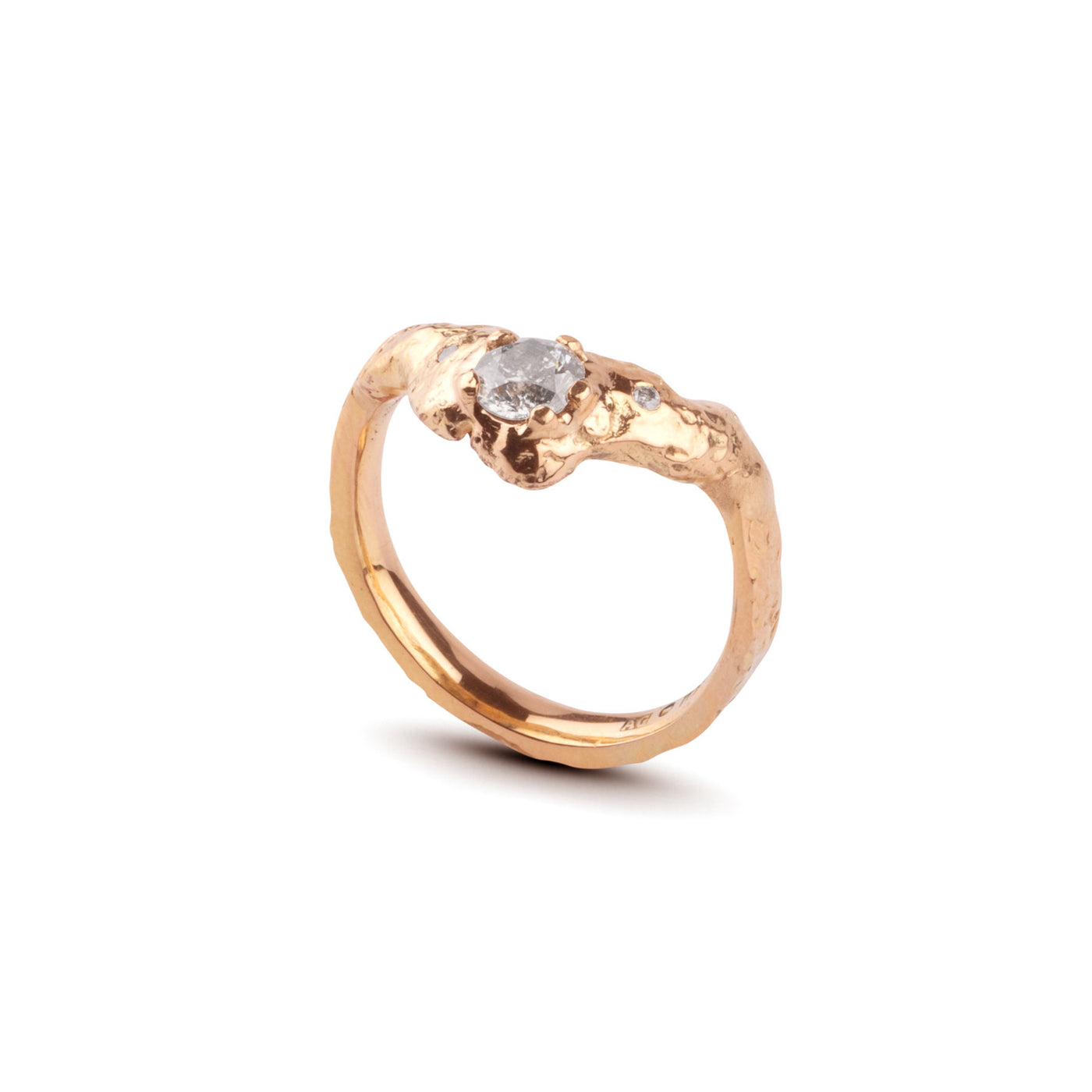 KARG - "Hällmark" Gold Ring with Salt &amp; Pepper Diamond