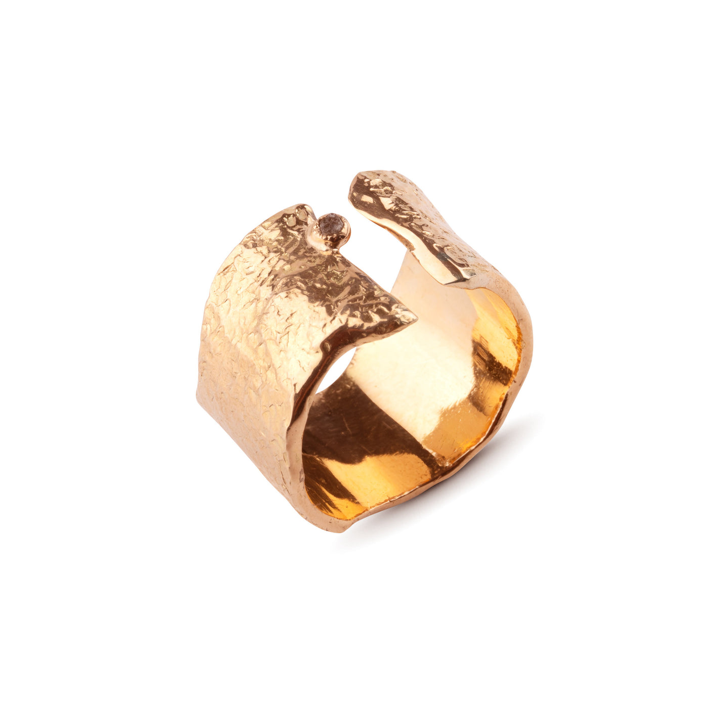 KARG - Gold ring 18k with gray diamond