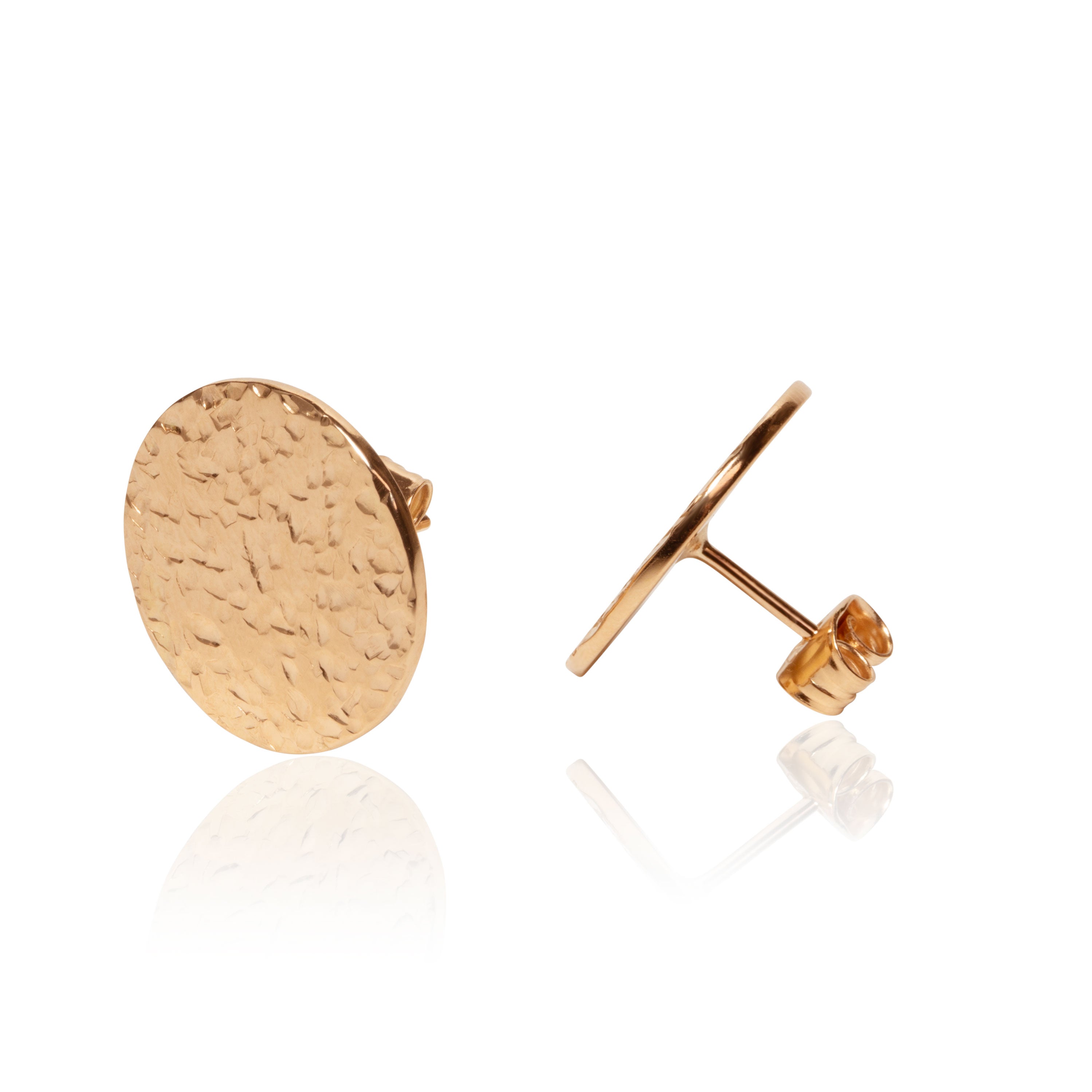 KARG - Guld örhänge studs stor, exklusiv finish