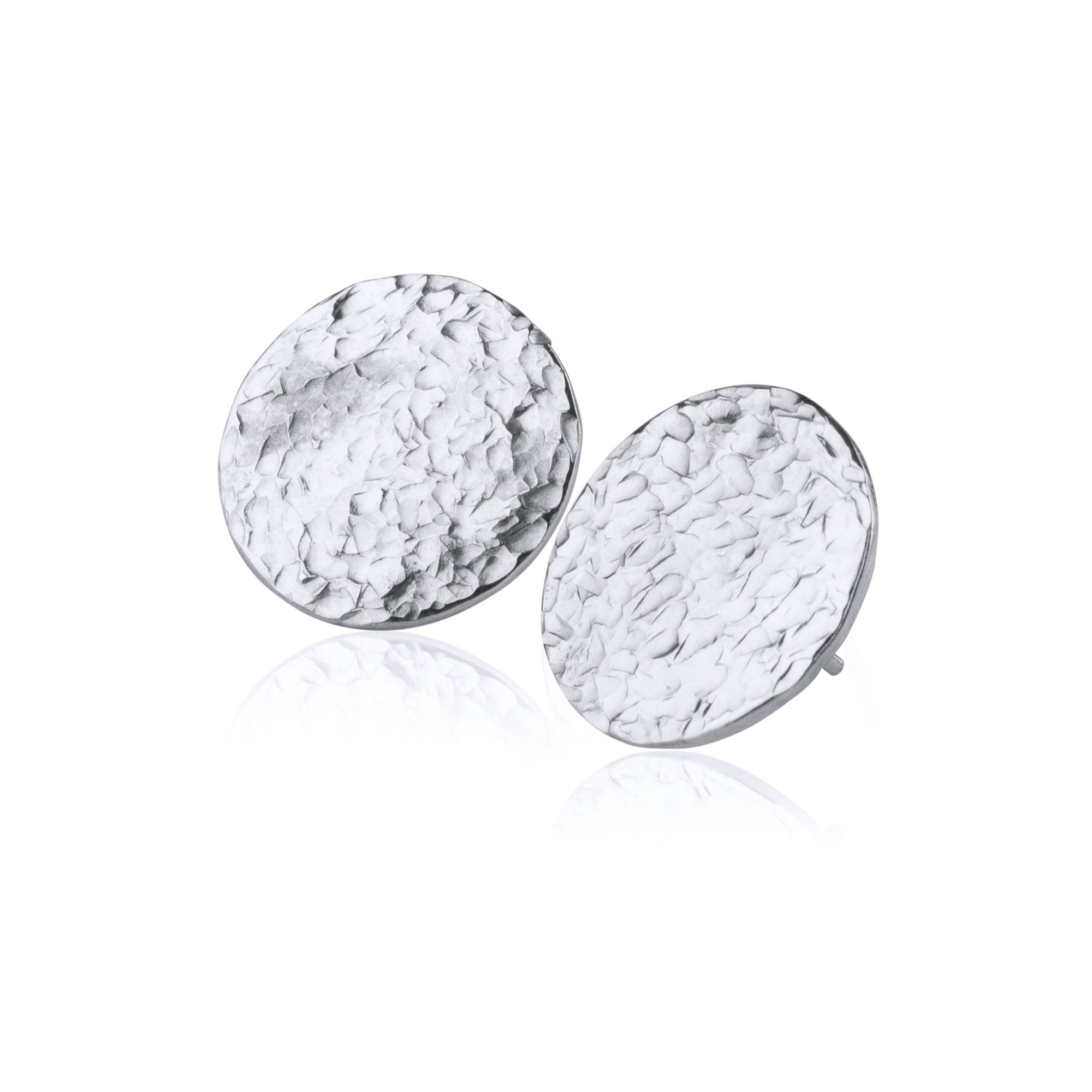 KARG - Silver örhänge studs stor, tidlös elegans