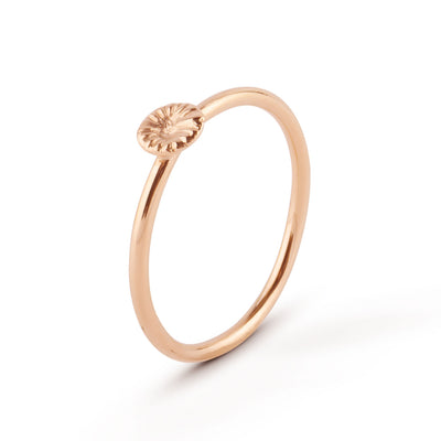 Button coral small - Ring