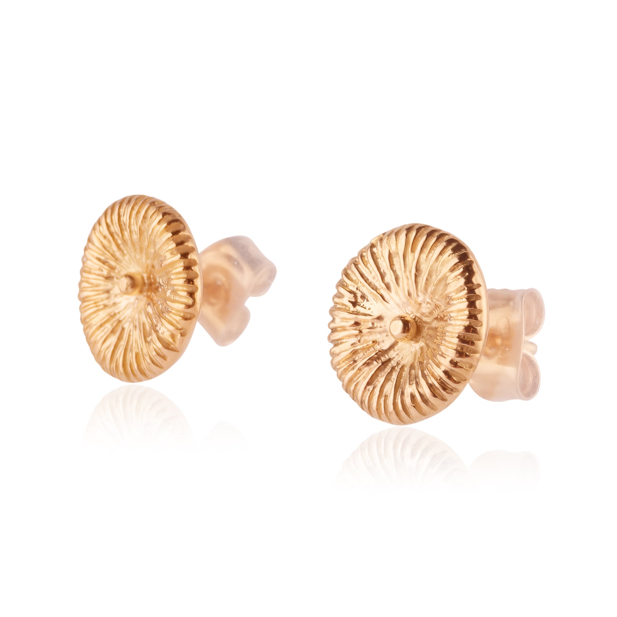 Knappkorall örhänge i guld, storlek stor