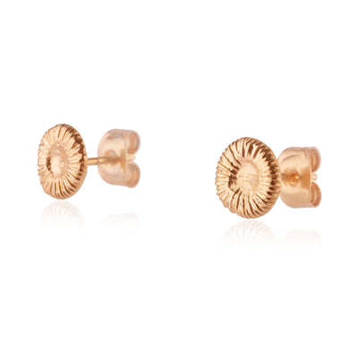 Button coral earrings, medium