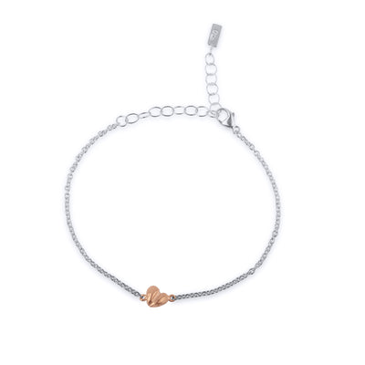 Heart of Gotland armband med hjärta i roséguld