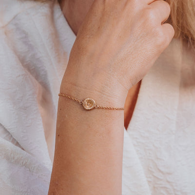 Button coral - Bracelet large coral