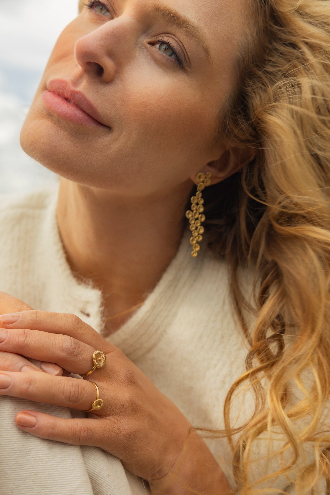 Button coral - Earring "Coral Reef"
