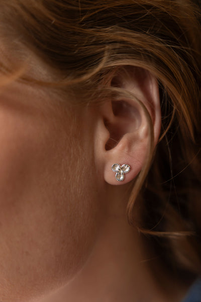 Button coral - Brissund earrings