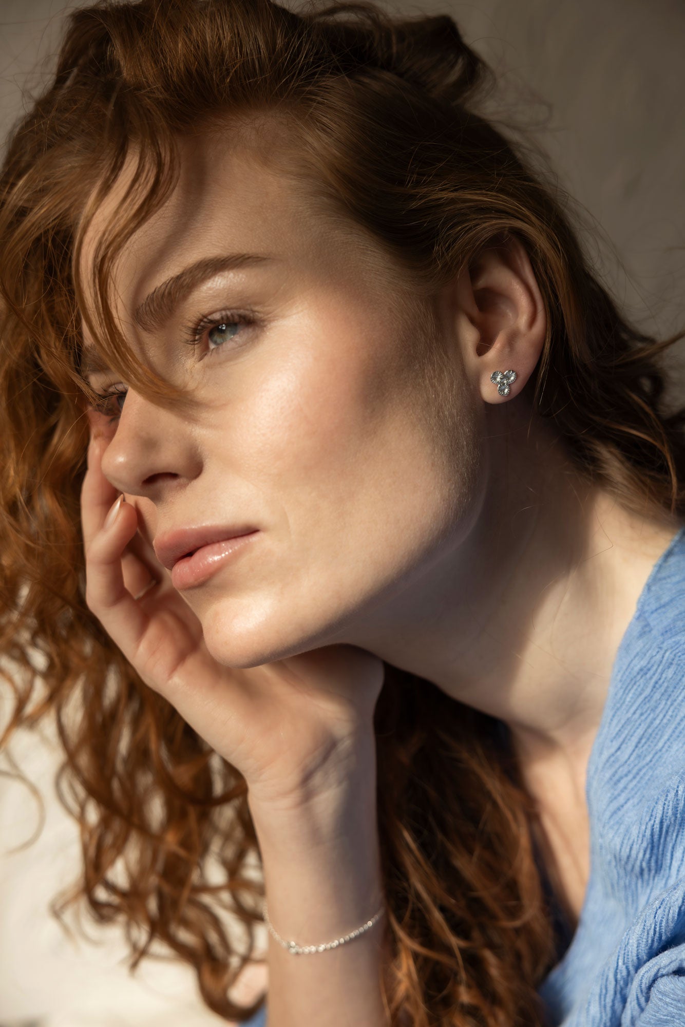 Button coral - Brissund earrings