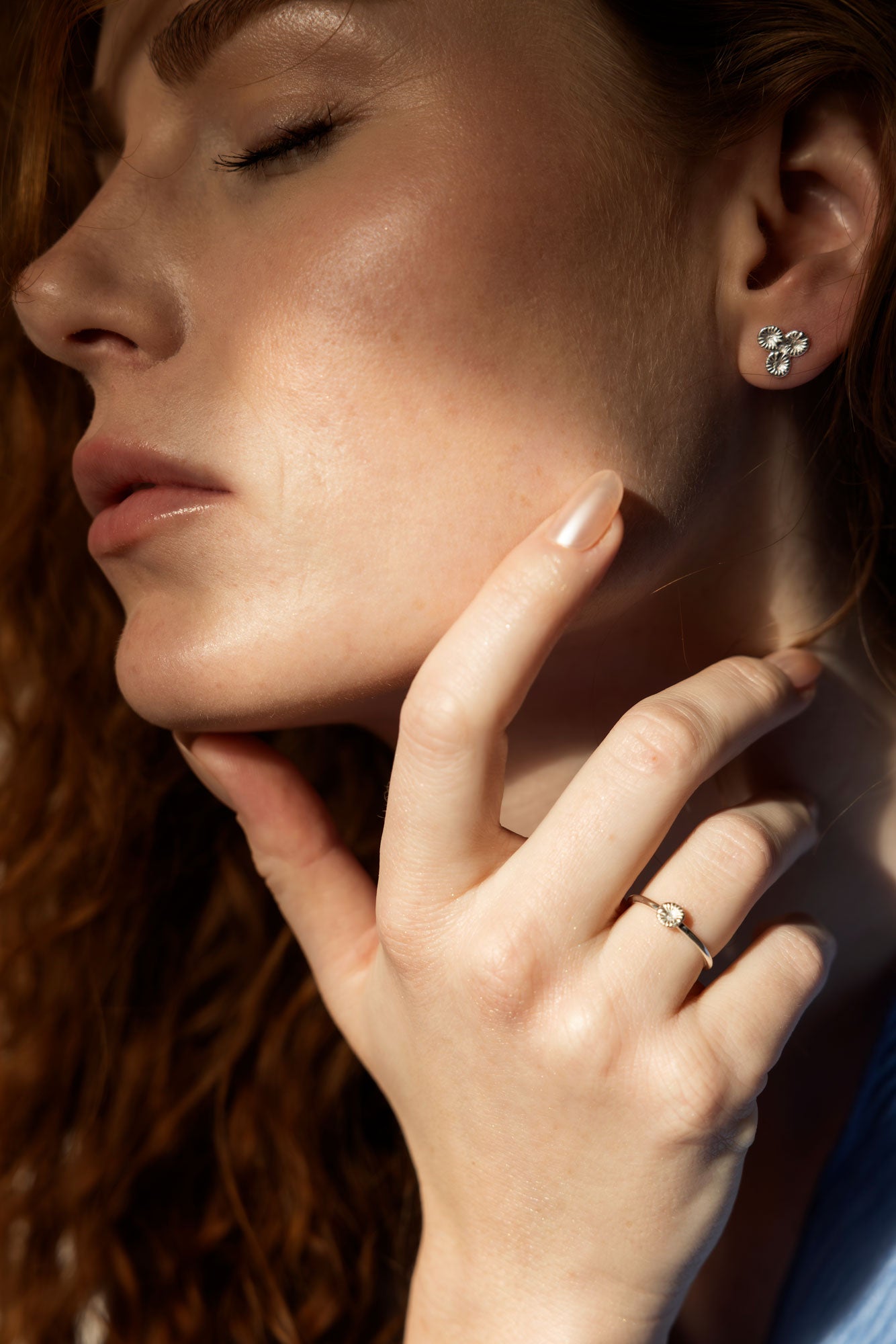 Button coral - Brissund earrings