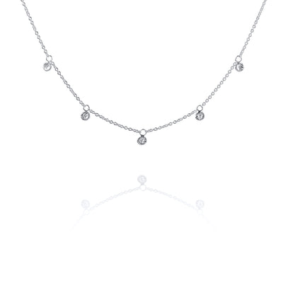 Button coral "Multi Drop" necklace