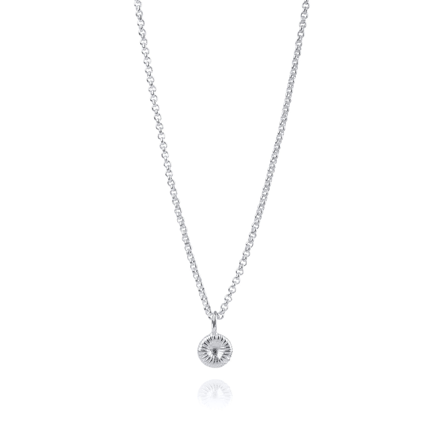 Button coral - Charm necklace medium