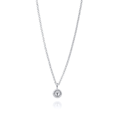 Button coral - Charm necklace medium