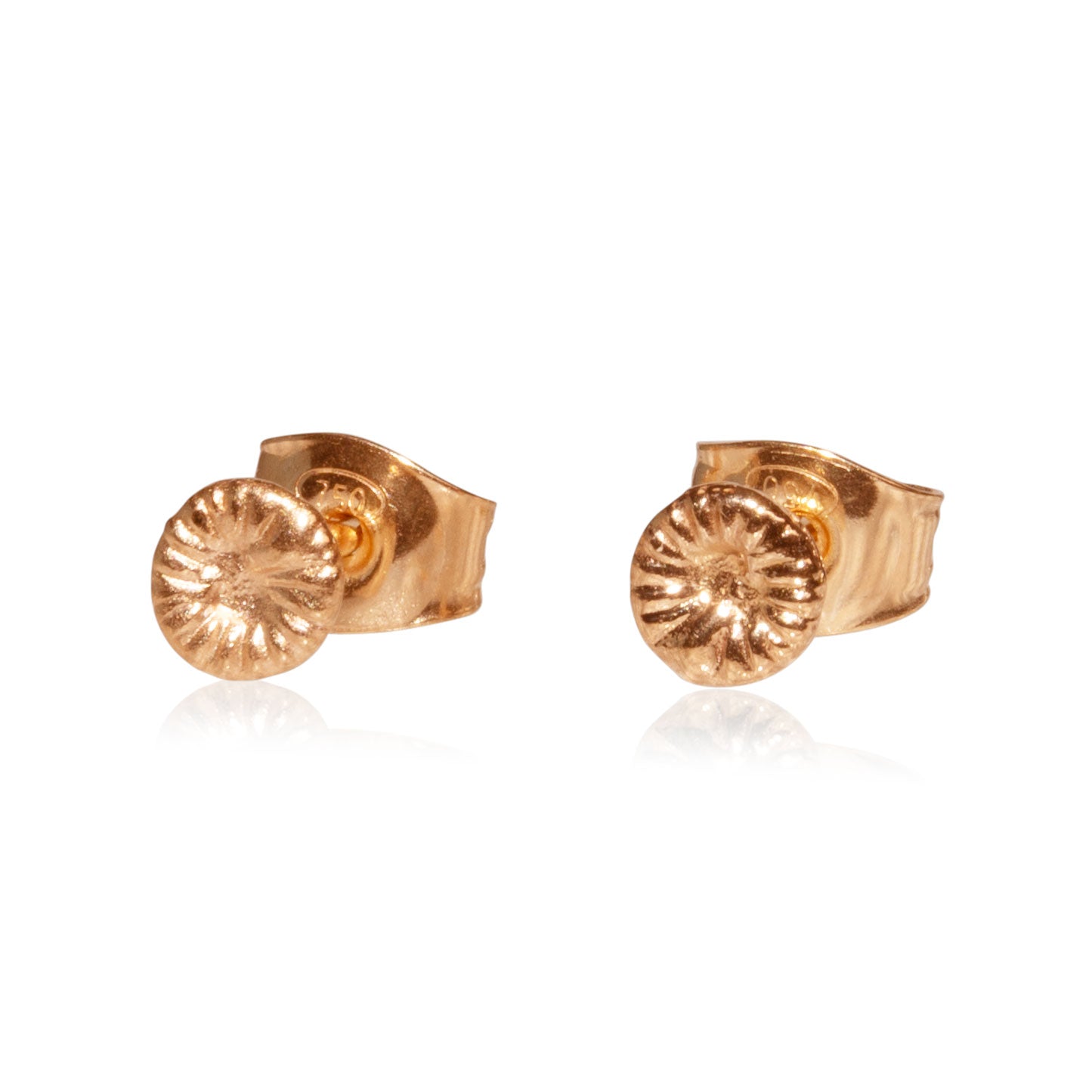 Knappkorall örhängen i guld, liten korall