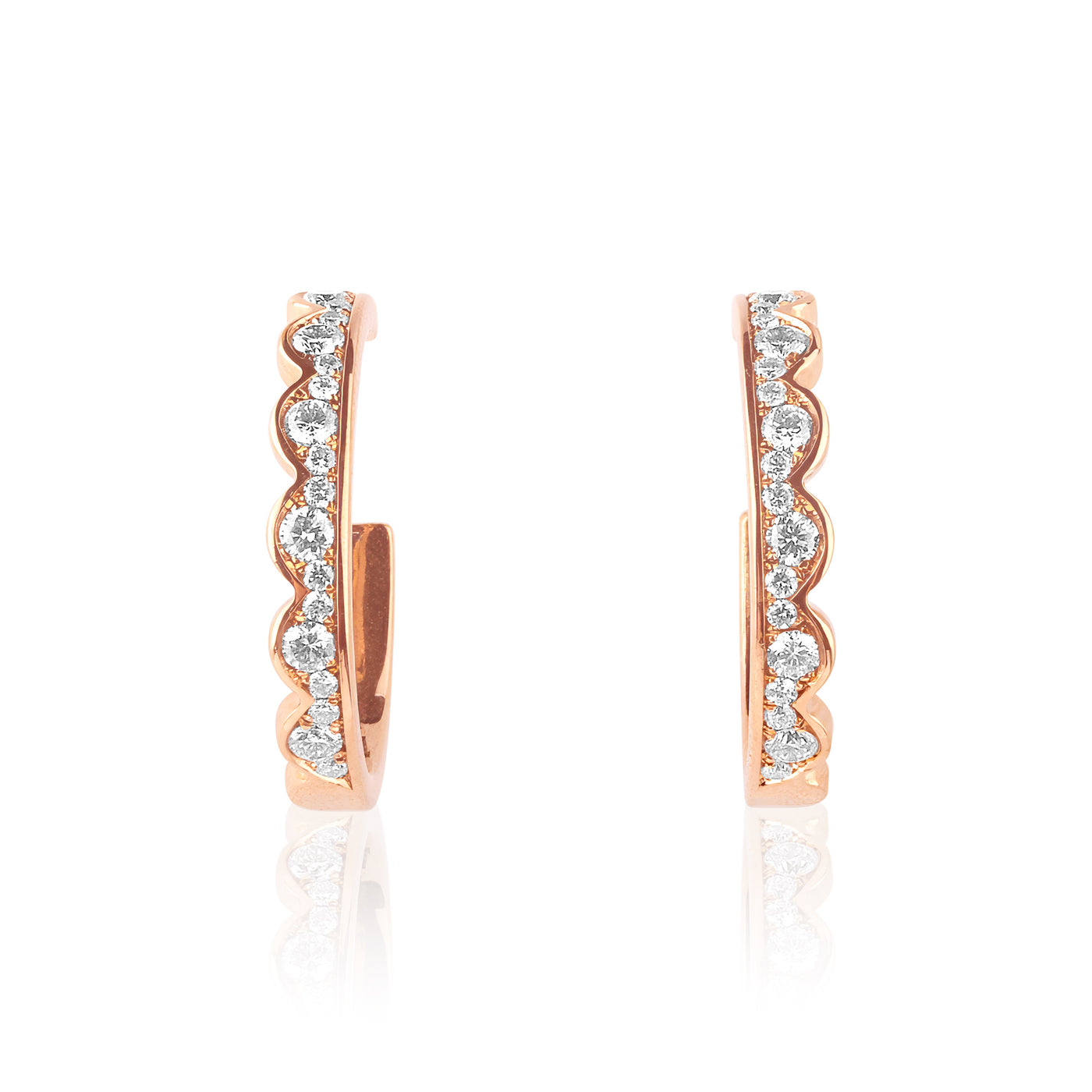 Lace earring - rose gold