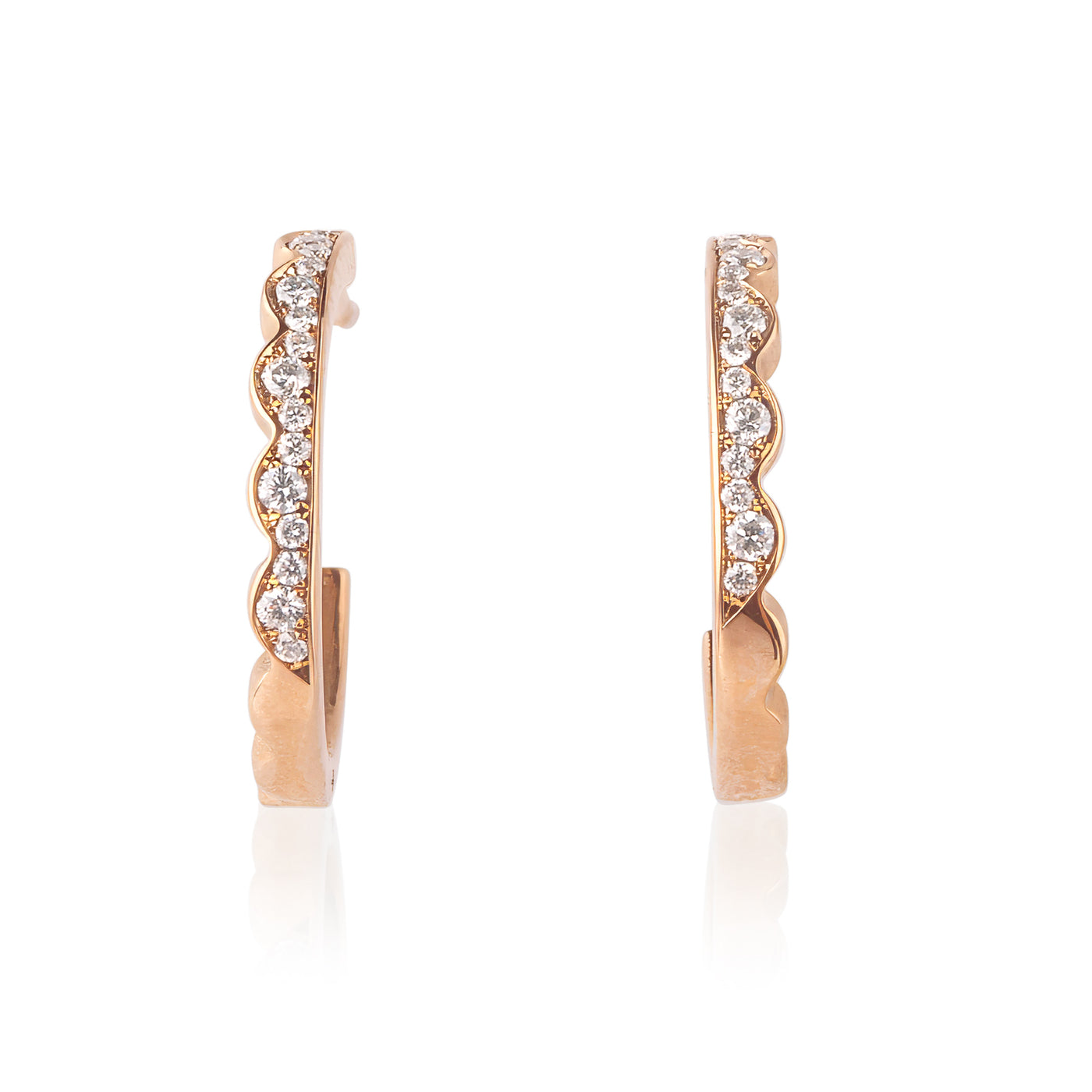 Lace earring - rose gold