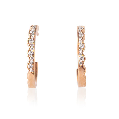 Lace earring - rose gold