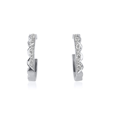 Lace earring - white gold