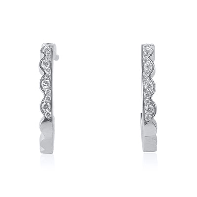 Lace earring - white gold