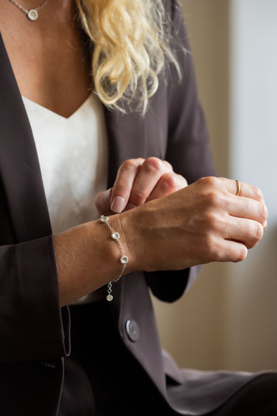 Button coral multi Bracelet