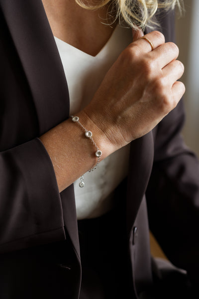 Button coral multi Bracelet