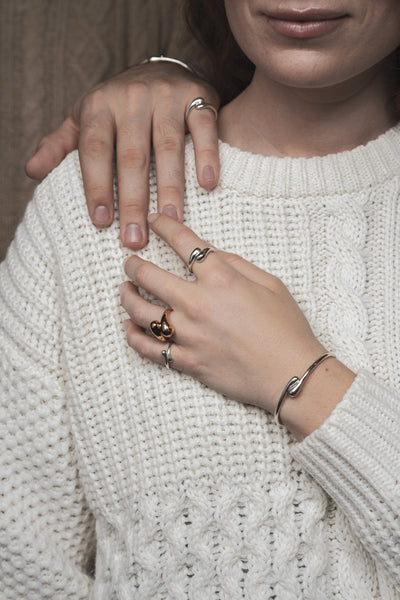 Got Your Back ring medium, silver - Annika Gustavsson Jewellery