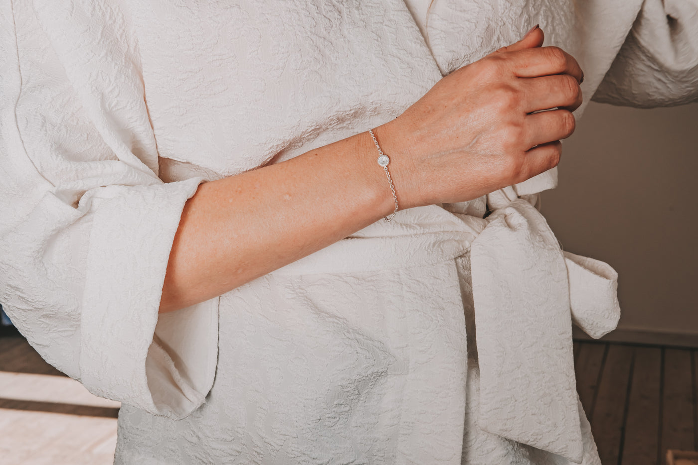 Knappkorall armband, medium,  silver - Annika Gustavsson Jewellery